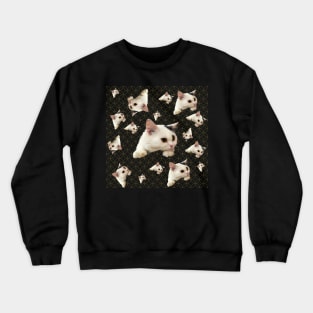 cat pattern Crewneck Sweatshirt